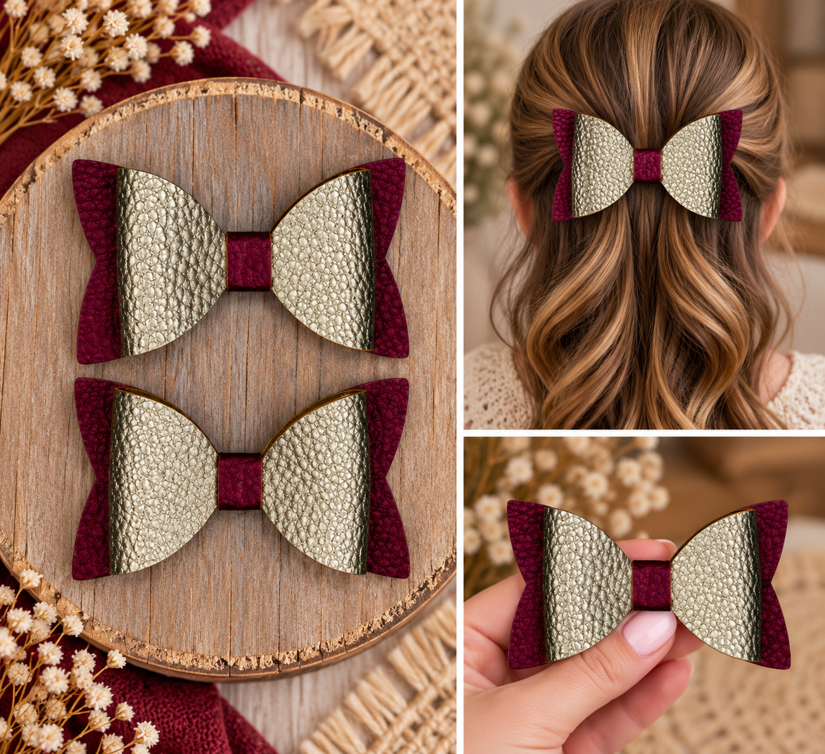 Everyday Hair Bows (no glitter)