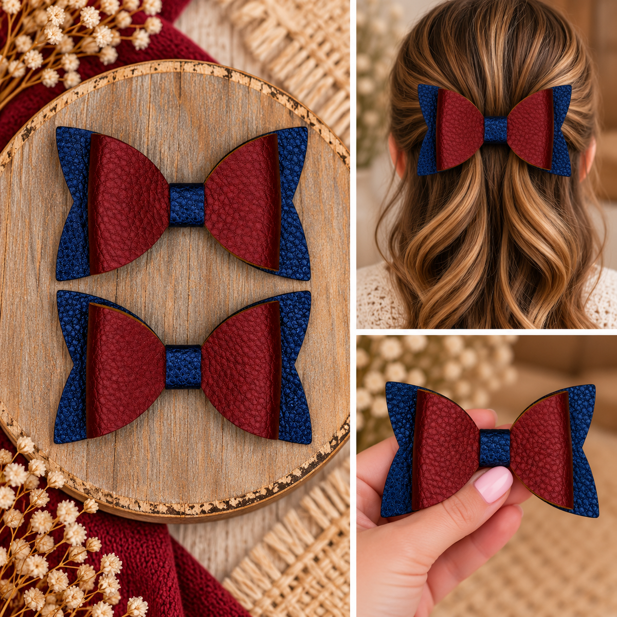 Everyday Hair Bows (no glitter)